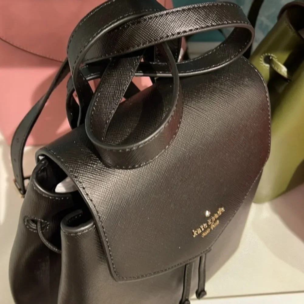 Kate Spade Lizzie Medium Flap Backpack Black - Picture 15 of 16